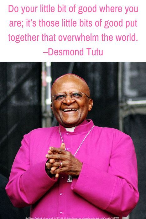 Employee Engagement Quote by Desmond Tutu: Do your little bit of good where you... #EmployeeEngagement