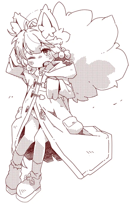 戯れにペン入れなどしてた