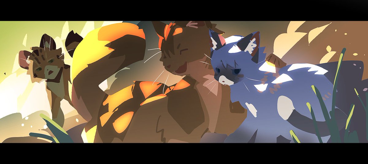 Doodled a few scenes... (Warrior Cats OC)