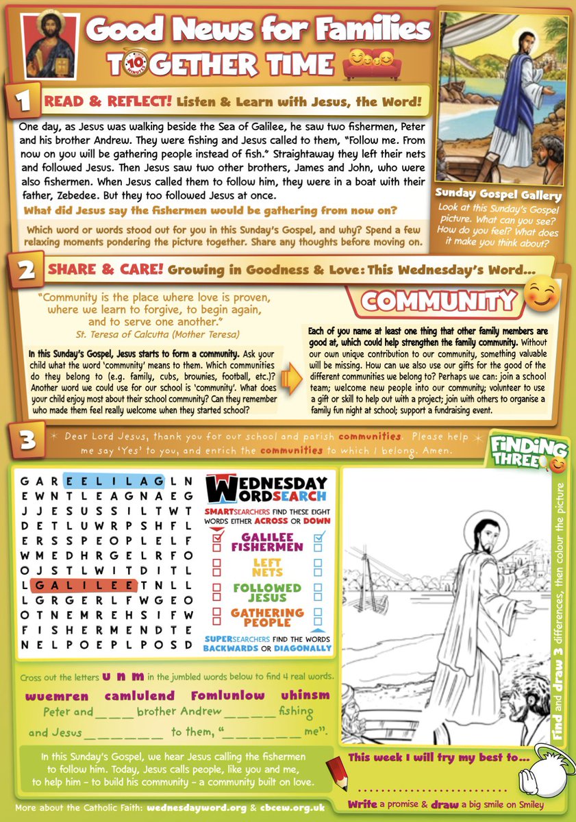 St_MichaelsRC's tweet photo. This week's Wednesday Word. Please read this together as a family and have fun completing the activities #SpreadGodsWord ๐๐พโ๏ธ https://t.co/ku5l4f6tsd