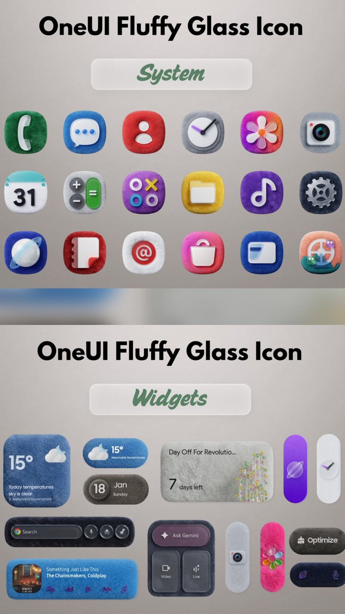 🎁 NEW GIVEAWAY 

I'm picking 10 OF YOU to receive a FREE CODE for the brand new One UI Fluffy Glass iconpack by <a href="/AndroidTools3/">Android Tools 4U</a>

With over 1,000+ redesigned fluffy glass icons and 15+ widgets

To enter:
1) 🤝 Must be following <a href="/theonecid/">CID</a> and <a href="/AndroidTools3/">Android Tools 4U</a> 
2) ❤️ Like this post