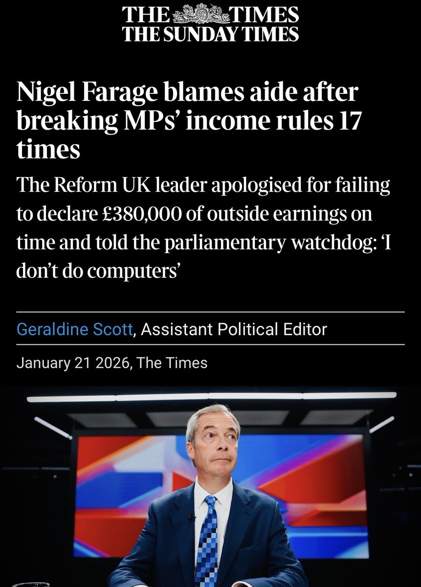 This guy reckons he can run a country, but doesn’t “do computers”. #ReformUKLtd #Reform