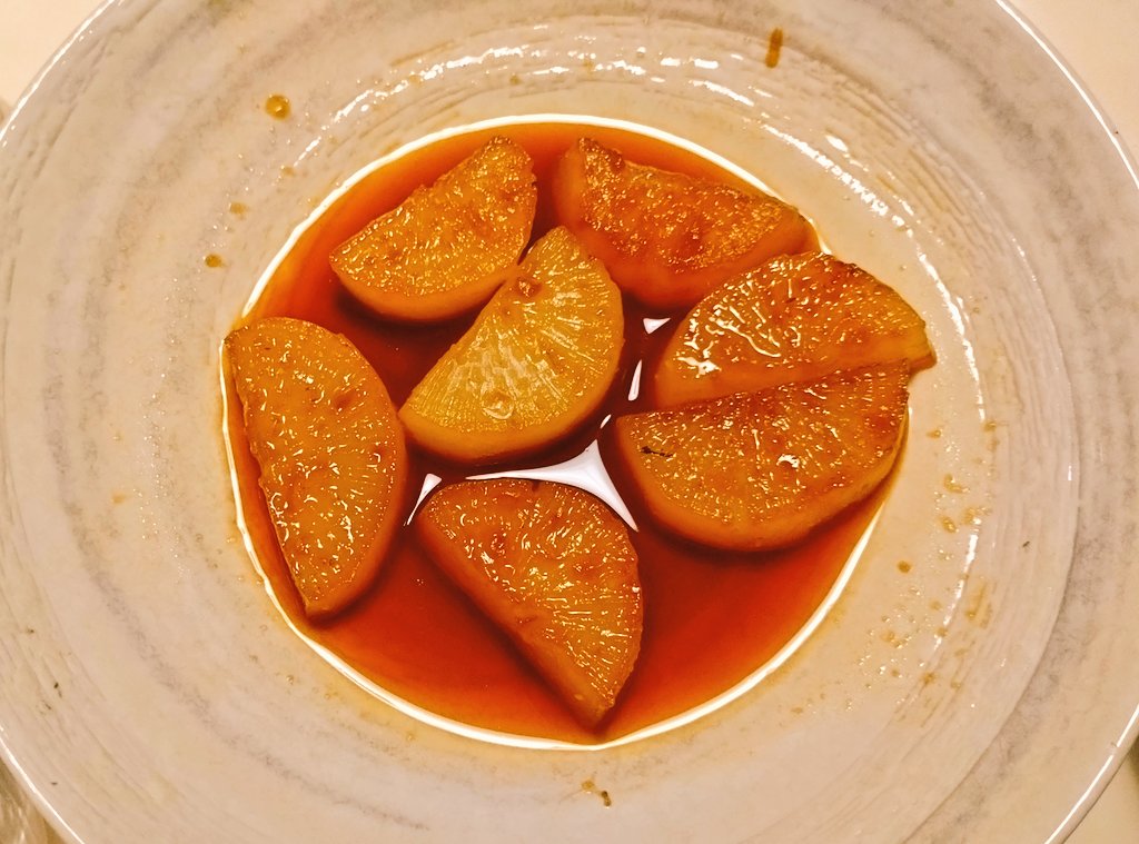 メバルの煮汁で大根を煮た 