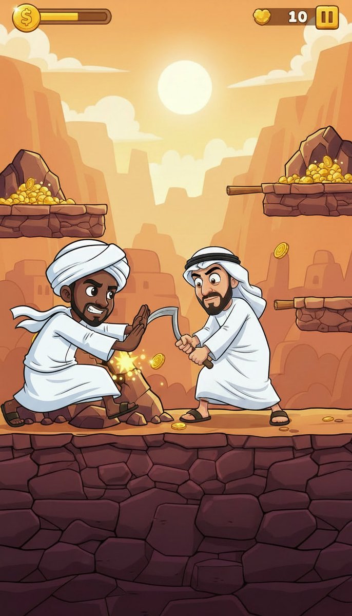 Qout_55's tweet image. 🚨🎮 اعــلان رسـمـي جــداً 

أحب أزف لكم خبر اني اخيراً خلصت اللعبة اللي كنت شغاله عليها 🔥
اسمها أبوظبي : البحث عن الذهب 🥇

لعبة 2D كرتونية عن شخصية إماراتية تحب الذهب أكثر من اللازم .. مراحل، عقبات، و تكسير صخور ⛏️

📱 قريباً على الـ App Store
🎥 والـ Gameplay بنزّله بعد شوي