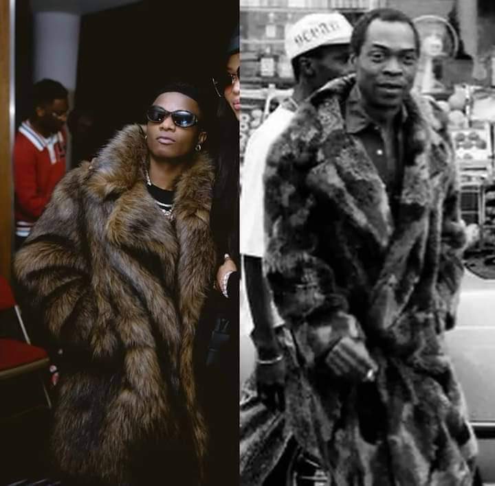 perrygoodmusic's tweet photo. A thread on all the moments Wizkid has recreated iconic Fela Kuti pictures and sampled his songs 🧵👇🏾 https://t.co/CdbJPNpVfm