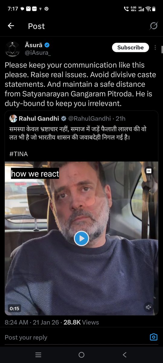 Rahul Gandhi is getting re-launch from the blackpilla congressi group .