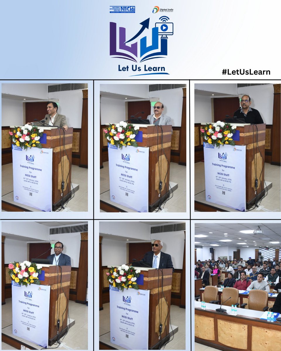 MeitY_NICSI's tweet photo. 20 Jan 2026, under LetUsLearn, NICSI conducted an internal staff training at New Delhi covering Utilization Certification,Proforma Invoice,Procurement,Office Procedures,Record Management &amp; Soft Skills.The sessions aimed to enhance skills and work efficiency.
#NICSI #LetUsLearn https://t.co/bKs47XIv79