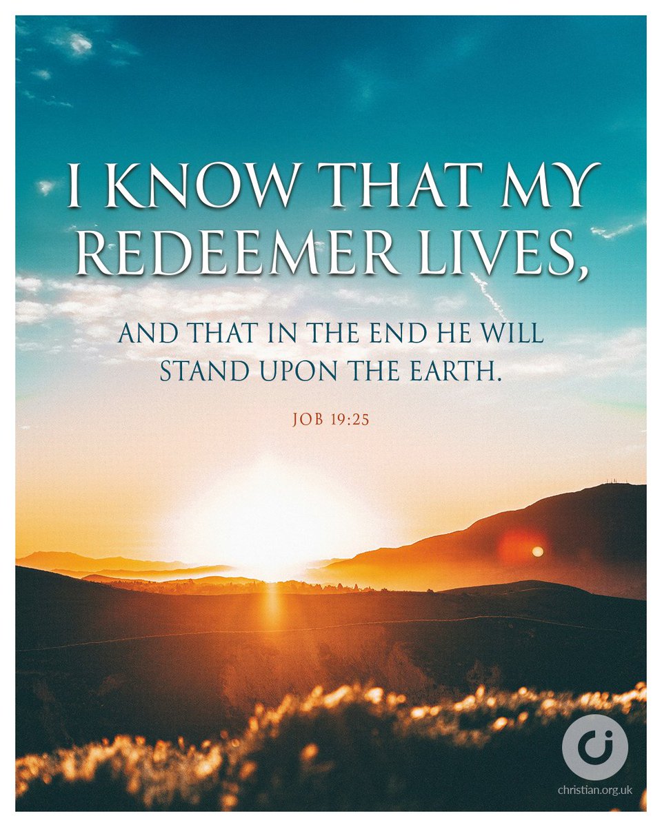 christianorguk's tweet image. Job 19:25  #votd #Bible #goodnewstues