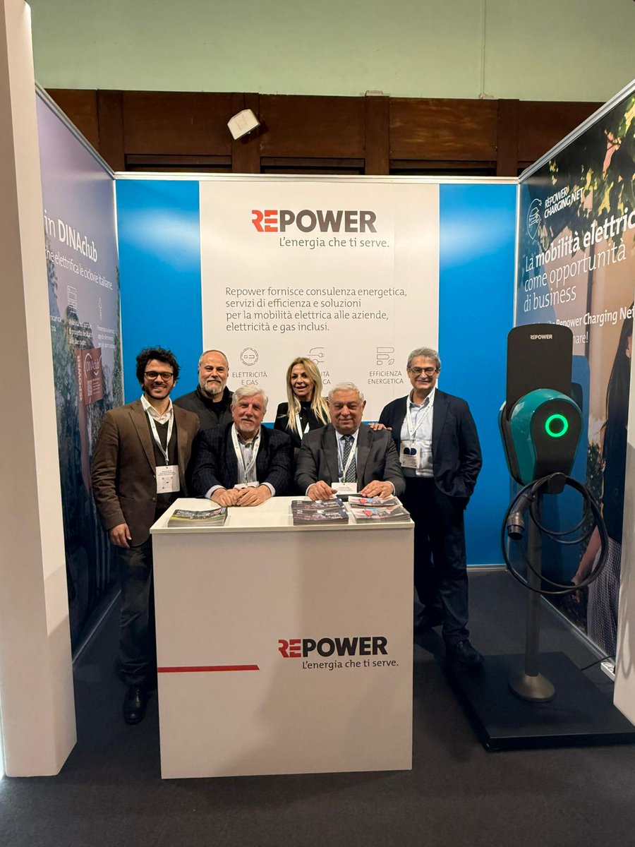 Oggi siamo a Roma per #AlbergatoreDay, l’evento di riferimento per il settore dell’ospitalità di Roma e del Lazio. <a href="/Repower_Italia/">Repower Italia</a> presente con uno stand con le sue soluzioni di #mobilitàelettrica per le strutture ricettive.