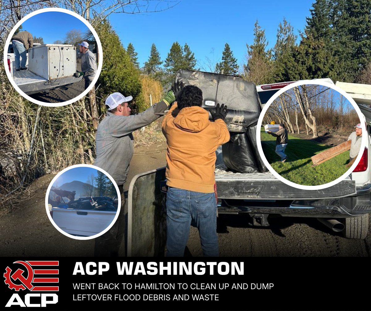 On MLK Day, ACP Washington went back to the town of Hamilton and helped clean and pick up much of the large debris and unsalvageable items that still remained piled around the area.

Hamilton is doing its best to rebuild after the historic floods and the toll is noticeable, but