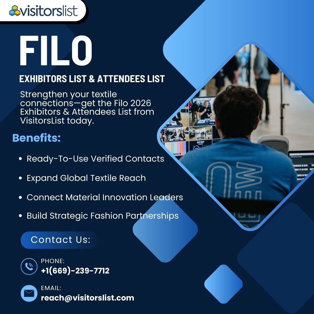 visitorslist's tweet photo. 🧵Discover yarn innovation at Filo 2026!

✨ Connect with textile manufacturers, designers &amp; industry leaders shaping the future of fabrics.

👉 Explore the exhibitors &amp; attendees list: https://t.co/JLZqZLxpVd

#Filo2026 #Textiles #YarnInnovation #FashionIndustry https://t.co/5SqrAjlQI5