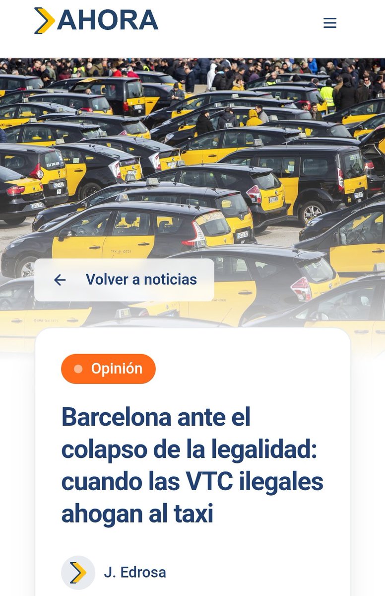 "Cada vez que la Guardia Urbana realiza inspecciones a vehículos VTC (inspecciones que siguen siendo escasas y puntuales) el resultado es demoledor: 23 de cada 25 vehículos controlados acaban en el depósito municipal por no disponer de licencia urbana"
👇
ahoraorg.es/noticias/680a5…