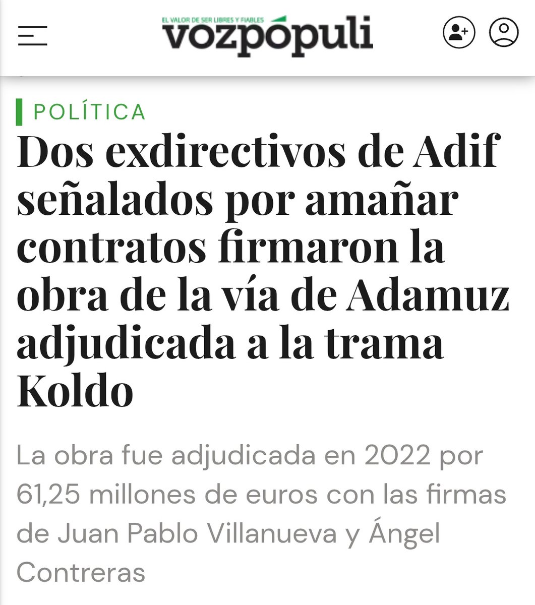 Pues ya estaría.

Para sorpresa de nadie los que trincaban comisiones y se repartían putas hicieron una chapuza de obra en Adamuz.

Socialismo.