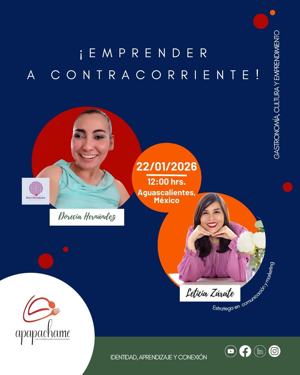 Emprender también es resistir, adaptarse y seguir avanzando aún cuando el camino se pone difícil.

Una charla que invita a mirar los retos como impulso, la resiliencia como fuerza y el propósito como guía.

💡¡Acompáñanos y participa! #juntossomosmás