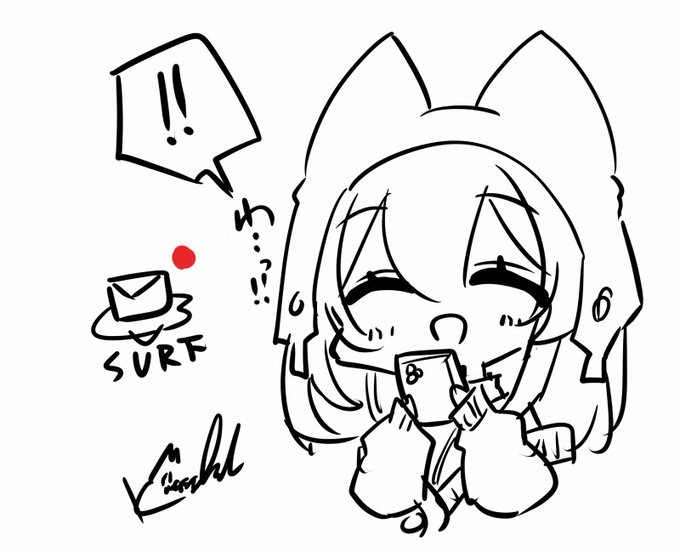 SURFの赤丸ついてるとテンション上がる久遠ちゃん↑↑ 