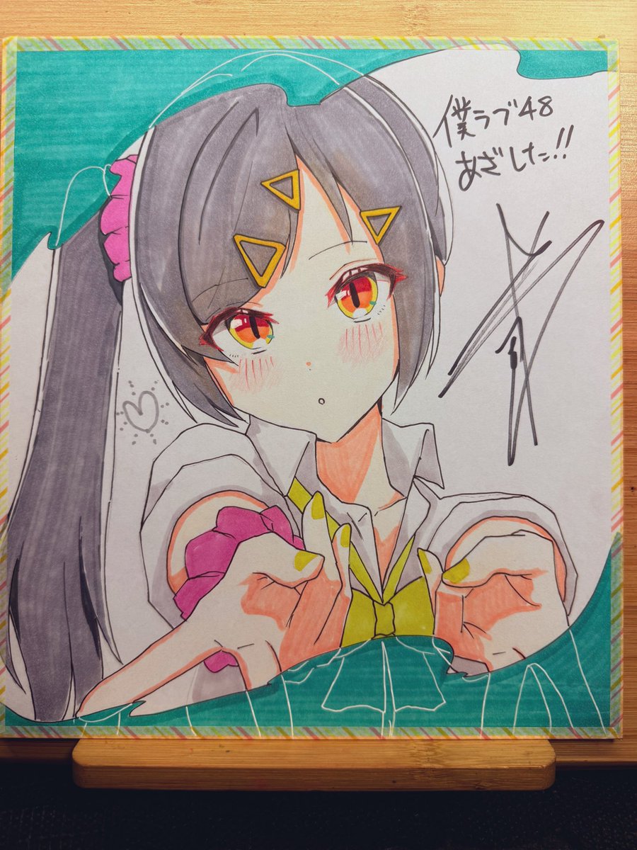 小四辺形ギャルズ色紙です 