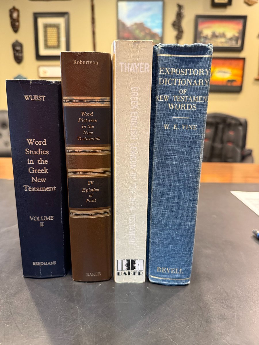 Consulted these once again this morning in prep for tonight's Bible study. 5 decades of use. Reminded me of how thankful I am  for Dr. Rick Melick, Dr. James Powell &amp; Dr. Curtis Vaughan who taught me well. Thankful also for @mabts &amp; @swbts. <a href="/MichaelSpradlin/">Michael Spradlin</a>.