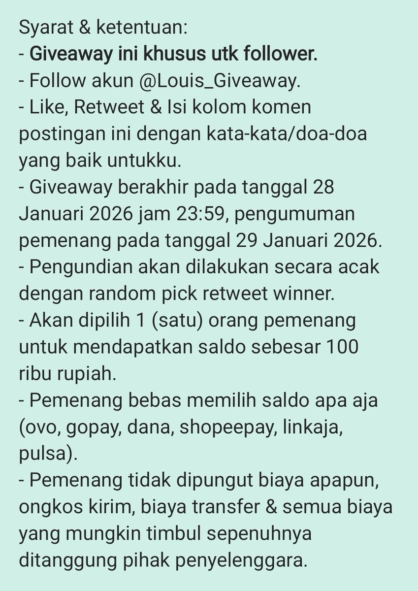 Louis Giveaway tweet media