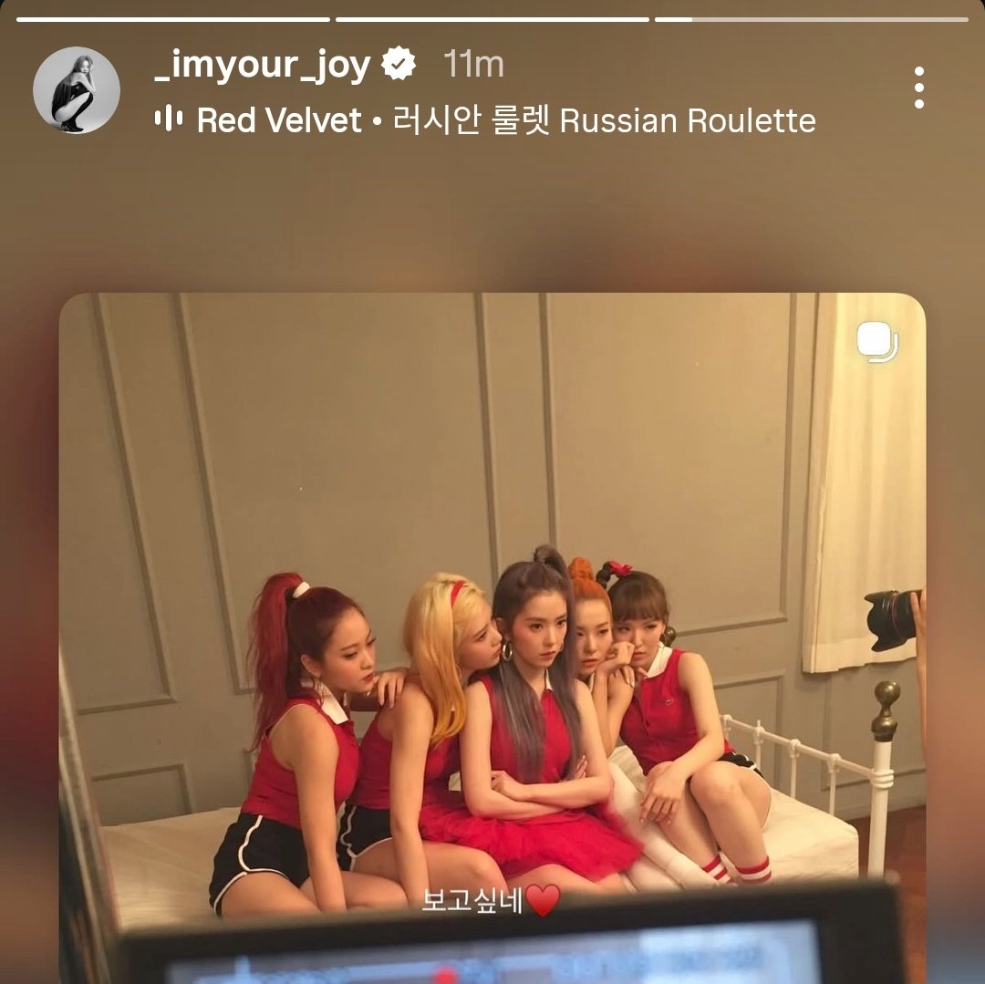 joy on ig story:

“oh i really do miss (us) ❤️”
