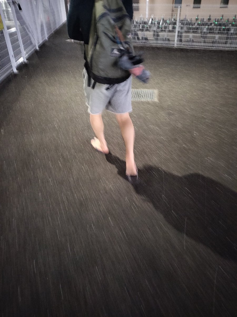 田中さん、雪降っとるど