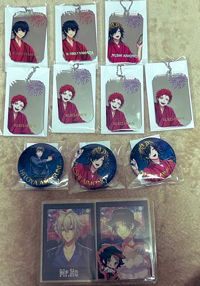 交換】ヒプマイ オンラインくじ オンくじ ホログラムチケット 缶バッジ