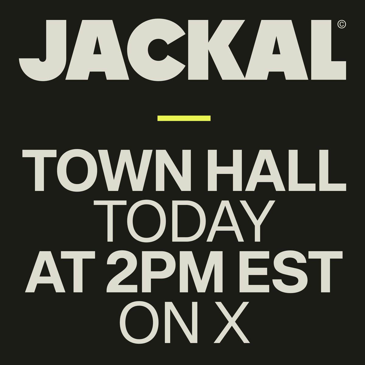 Jackal_Protocol's tweet photo. Town hall today! 2PM EST. https://t.co/ymRArLECGH