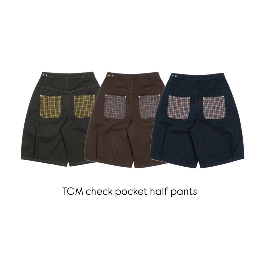 Thecoldestmoment - TCM check pocket half pants 🍄‍🟫 sale 30