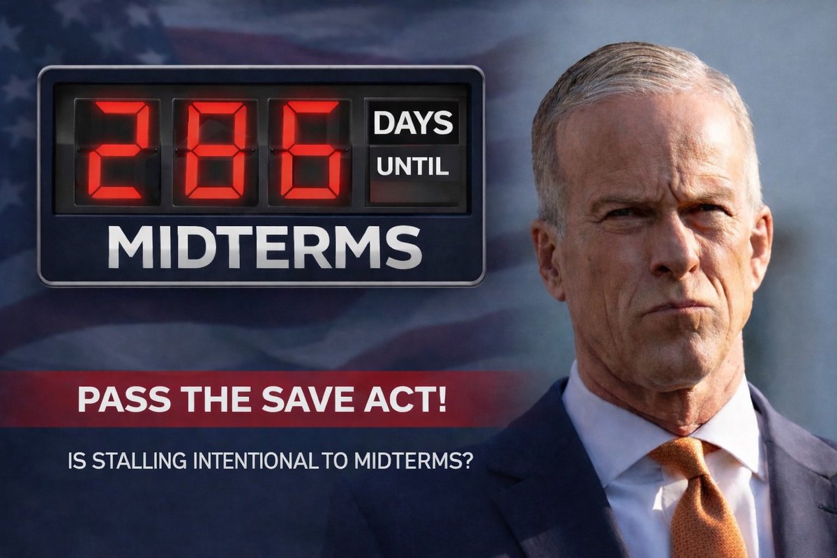 Is Leader John Thune stalling the SAVE Act long enough to lose midterms?

I don’t trust anyone in DC!

NUKE THE FILIBUSTER!
PASS THE SAVE ACT!