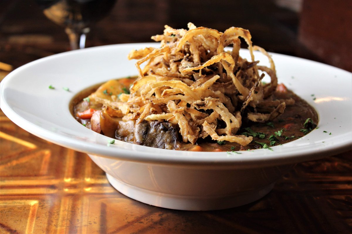 Warm up with our star dish, the Guinness Beef Stew! 🍲🌟 This cozy crowd-pleaser, packed with braised brisket, root veggies and crispy onions is a must-try at The Barley House Restaurant &amp; Tavern. #GuinnessBeefStew #BarleyHouseTavern 🍽️