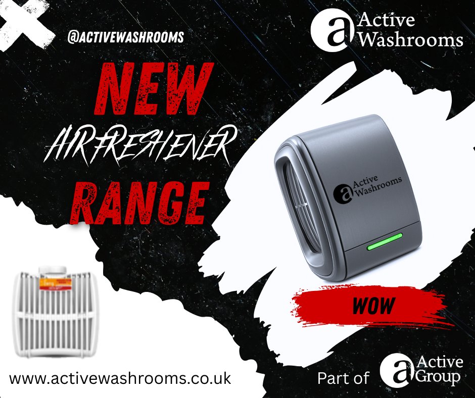 ActiveWashrooms's tweet image. We are delighted to introduce our new range of eco friendly Air Fresheners! Active Pro is a new non-aerosol air freshener unit that is Carbon Footprint Approved.
activewashrooms.co.uk/products-servi… #airfreshener #AirCare #newrange #Sustainable #ecofriendly #LeadingTheWay #ActiveWashrooms