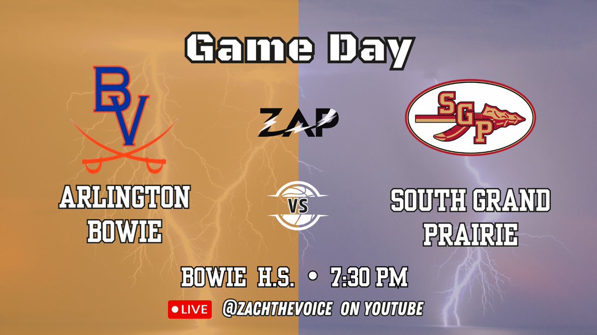 🚨 Game Change 🚨

Friday's winter weather is moving everything UP by 24 hours! Catch <a href="/BowieHoops/">Bowie Vols Basketball</a> vs <a href="/SGPBasketball/">SGP Basketball</a> now on THURSDAY on ZAP! Still 7:30 tipoff.

youtube.com/@ZachTheVoice
