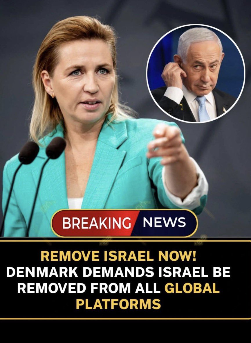 🚨¡EL CORAZÓN DEL MUNDO LATE MÁS FUERTE! 🌍💥
¡DINAMARCA DICE BASTA! ✊🇩🇰
Mette Frederiksen acaba de romper el silencio cómplice:
¡EXPULSIÓN INMEDIATA DE ISRAEL DE TODOS LOS ORGANISMOS INTERNACIONALES! 🚫
¡BOICOT GLOBAL TOTAL! 😡🔥
Un pueblo pequeño, pero con alma inmensa,