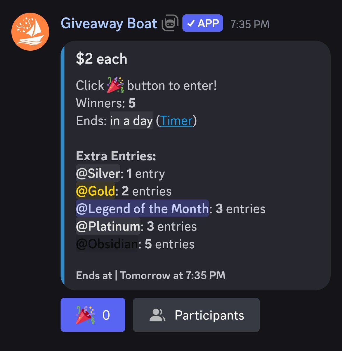 Giveaway Started On Discord 💰 

Join Discord:
discord.gg/winlikeme