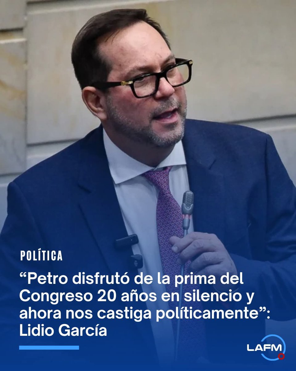 ¡Miente el señor Lidio García!
La prima del Congreso se creó en 2013, no hace 20 años.
Es falso decir que Petro la cobró durante dos décadas.
📌 Alcalde de Bogotá: 2012–2015 (no era congresista).
📌 Candidato presidencial: 2017–2018 (no cobraba prima).
📌 Presidente desde 2022