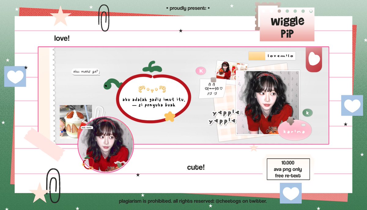 cheetogs's tweet image. help rt? thank you very very much🩵

hi there! aku ada layout rs ready stocks ningning anf karin yang siap untuk dijemput dengan 10.000 koin saja💰🧺 sudah free re-text! open by req juga lohh😉

💌 ketuk dm ata tele aku untuk menjemput merek okayy?

#zonauang 🩰