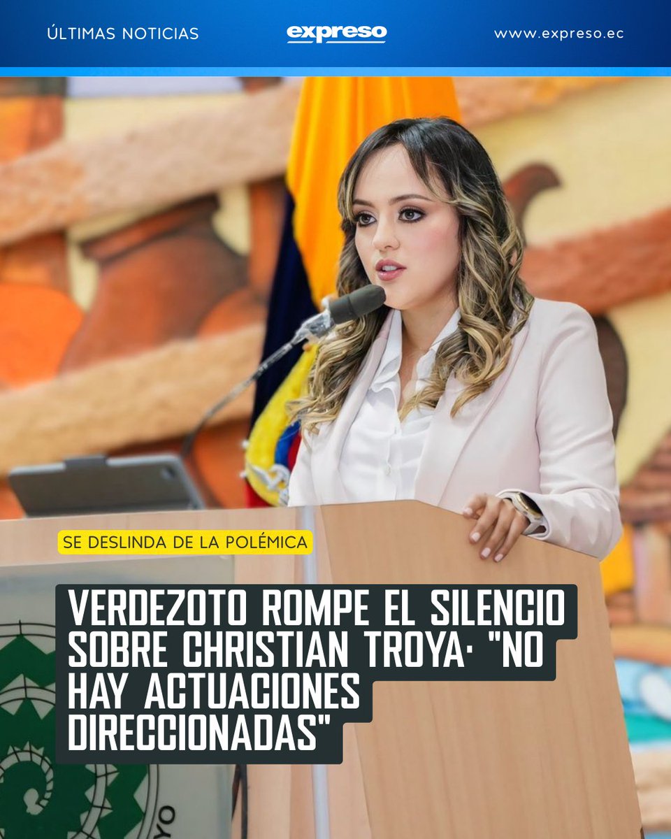 Expresoec's tweet photo. En declaraciones para EXPRESO, la consejera del CPCCS, Johanna Verdezoto, habla sobre el rol del cuestionado miembro del equipo técnico.

Los detalles aquí 👉 https://t.co/W7Fo7IhGOf https://t.co/NLeaW5pxBd