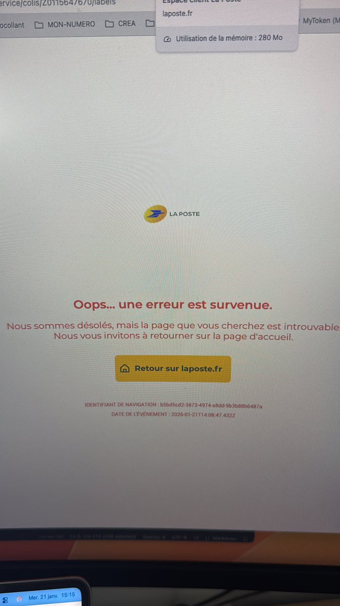 frederic_salley's tweet photo. @lisaIaposte impossible de télécharger une étiquette colissimo …. https://t.co/xINOfJoDbM