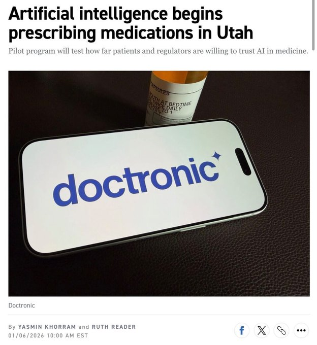 HealthcareAIGuy's tweet image. Already so far in 2026:

• OpenAI launched ChatGPT Health
• Anthropic announced Claude for healthcare
• Utah + Doctronic enabled AI Rx renewals
• Google released MedGemma 1.5 for 3D medical imaging
• CMS/FDA/HHS are leaning in more

Can you feel it yet?