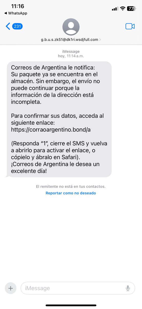 radojaok's tweet photo. Ya ni se esfuerzan para estafar, que era ese mail y link 

CORRAO 😂 https://t.co/YUodjBmC2S