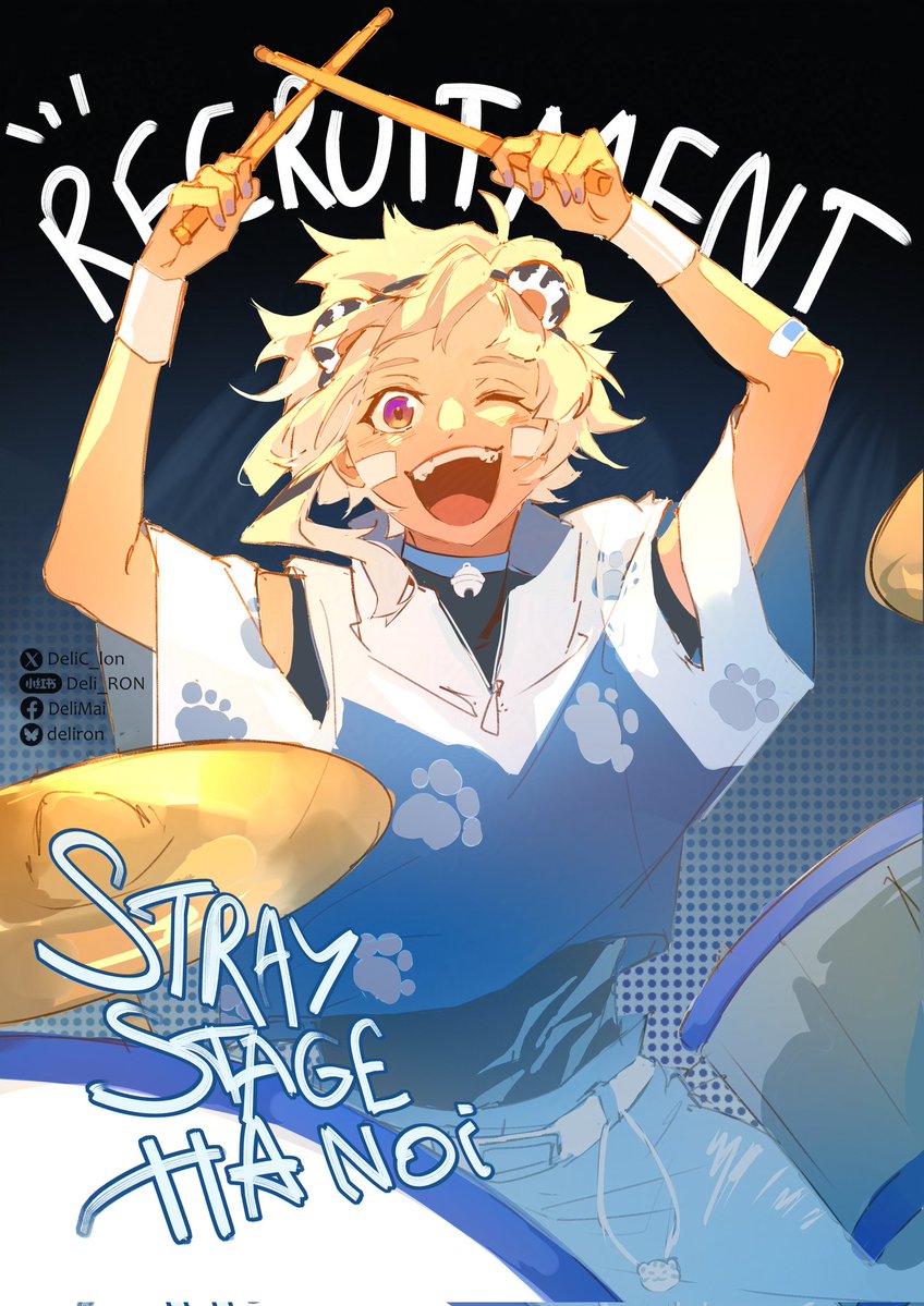 DeliC_lon's tweet image. The next member debut is: Nakajima Atsushi as a drummer for the band ♡⁠(⁠&amp;gt;⁠ ⁠ਊ⁠ ⁠&amp;lt;⁠)⁠♡ The BSD Offline will soon be held in July 2026 in Ha Noi, Vietnam, please looking forward to the next announcement🧡🧡🧡
#中島敦 #Atsushi #bsd #文スト #illustration #イラスト