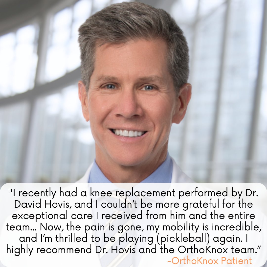 Nothing makes us happier than seeing our patients get back to living life to the fullest. 🙌 We’re so glad this patient is doing well after knee replacement and enjoying pickleball again—exactly the outcome we strive for at <a href="/OrthoKnox1/">OrthoKnox</a>
