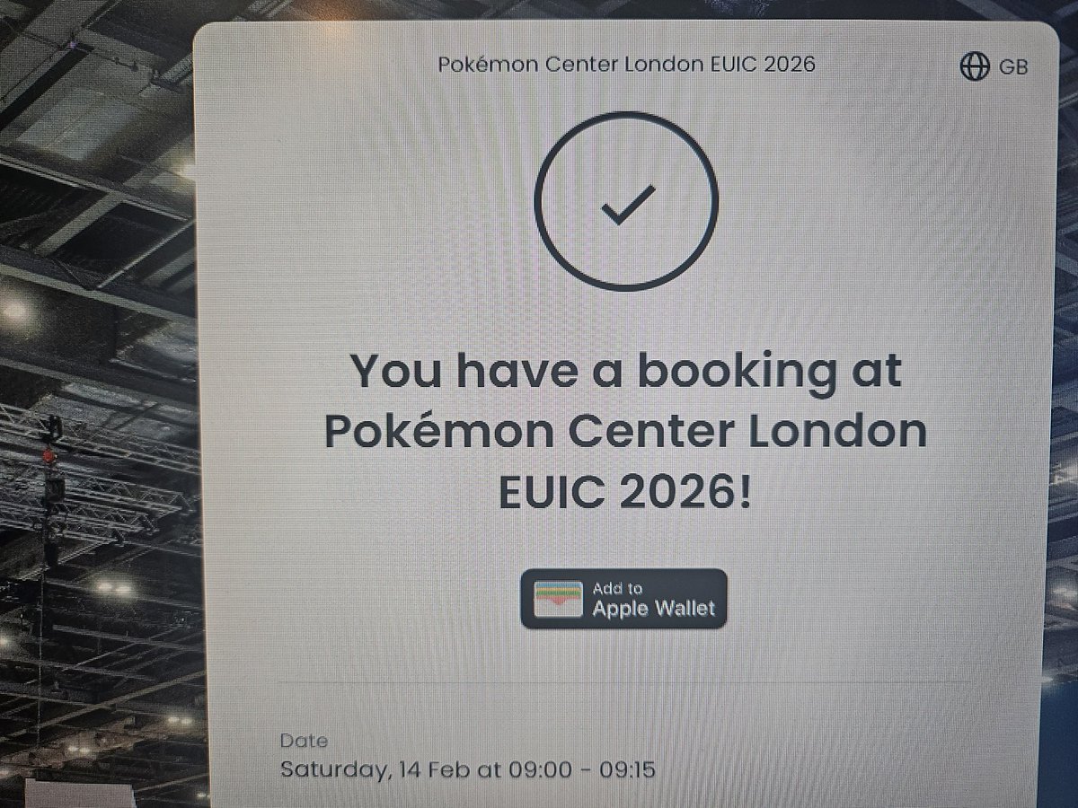 SparkyB91's tweet photo. Woohoo! Mission successful. Anyone having issues, change "time" to "details" in the url once you've selected your time slot. #euic #pokemoncenter https://t.co/zzEjShxLyE