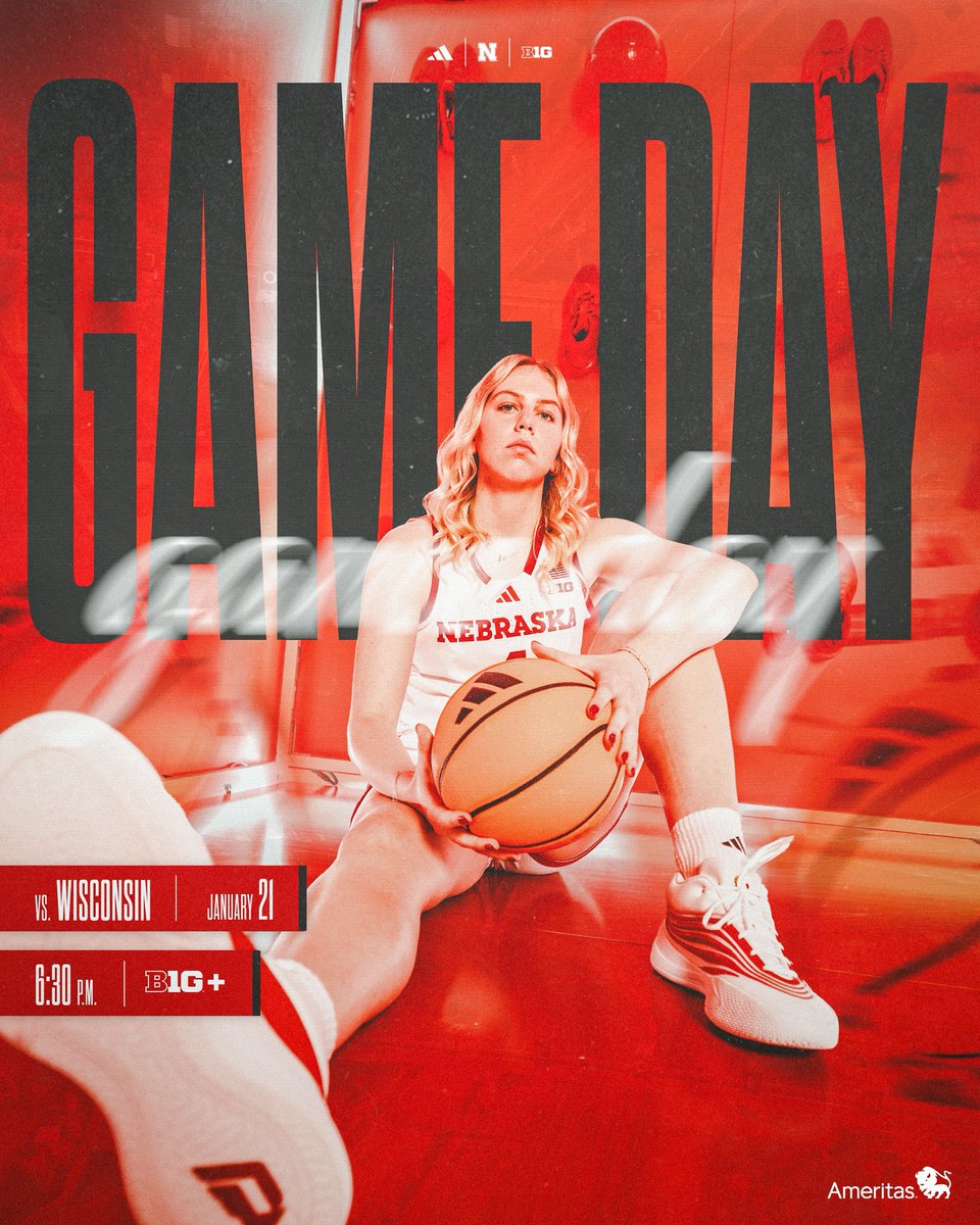 HuskerWBB's tweet image. taking on the Badgers on the road 

🆚: Wisconsin 
📍: Madison
⏰: 6:30 p.m. CST 
📺: B1G+ 
📻: @HuskersRadio