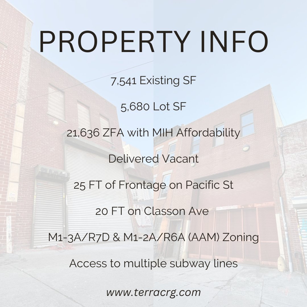 21,000+ buildable SF development site in Prospect Heights/Crown Heights area. Please contact Matthew Cosentino and Andrew Manasia for more information.

#OnlyBrooklyn®
