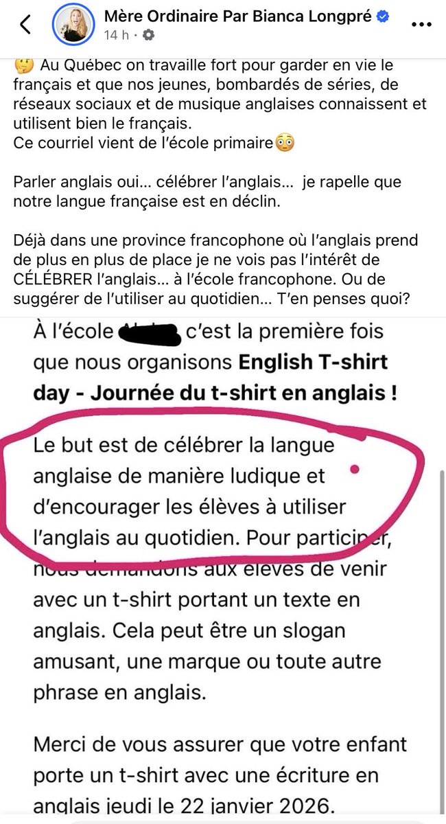 Affligeant, une école sur la Rive-Nord de Montréal.