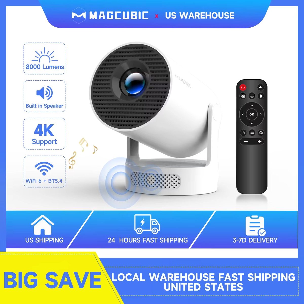 NextGadgetShop's tweet photo. Top On  Aliexpress !💥
Magcubic HY300 Pro + Projector 4K 720P With 5W Speaker Android 11 8000 Lumens WiFi 6 BT5.4 Outdoor Video Home Theater Projector
 ( 75% off)💥💥
🔗Click &amp; Buy: https://t.co/x9w9ztz6pS

#OutdoorVideo
#HomeTheaterProjector
#AliexpressFinds https://t.co/H8ScQc8xm8
