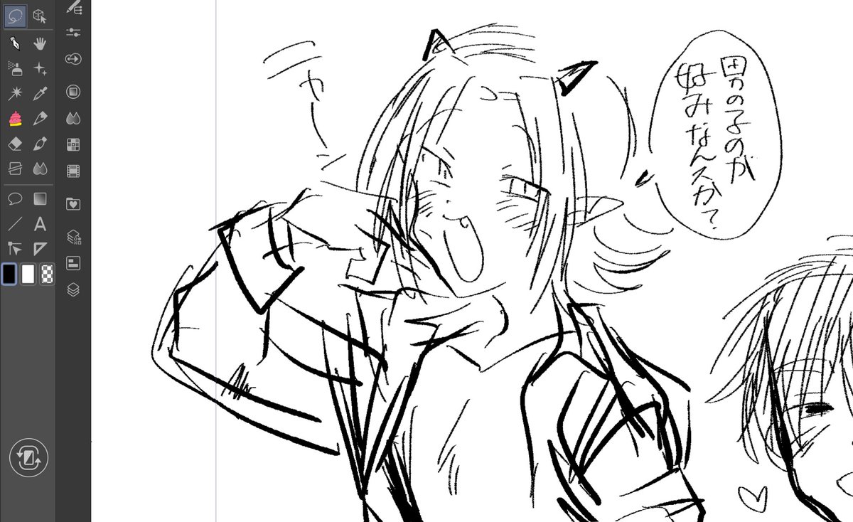 私は妄想力(もうそうちから)が強いのでザカザカ描いた落書きを見て興奮することができるのです。 