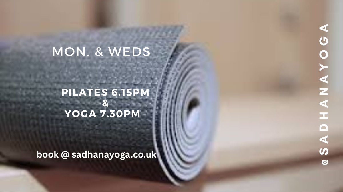 ✨ Wednesday Night Wellness — January Reset ✨
Pause. Breathe. Reset midweek.
🧘‍♀️ 6:15pm Pilates + Weights
💆‍♂️ 7:30pm Yoga for All

Gentle strength, mindful movement &amp; deep relaxation — live on Zoom every Wednesday in January.
📲 Book: sadhanayoga.co.uk