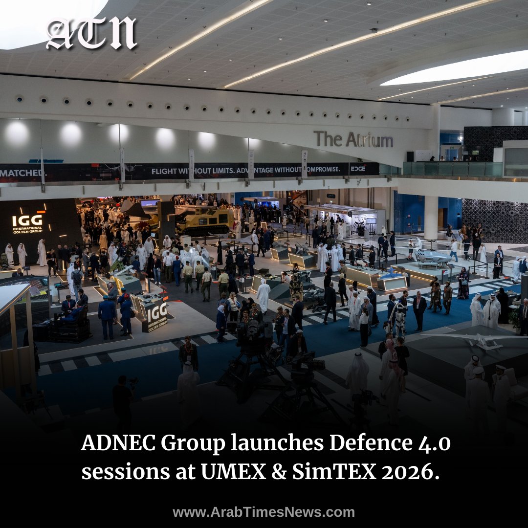 arabtimesnews's tweet image. ADNEC Group has unveiled Defence 4.0 at UMEX &amp;amp; SimTEX 2026, spotlighting how AI, autonomy, and digital transformation are reshaping the future of defence and security through expert-led sessions and data-driven insights.

#UMEX2026 #Defence40 #ADNECGroup #ArabTimesNews