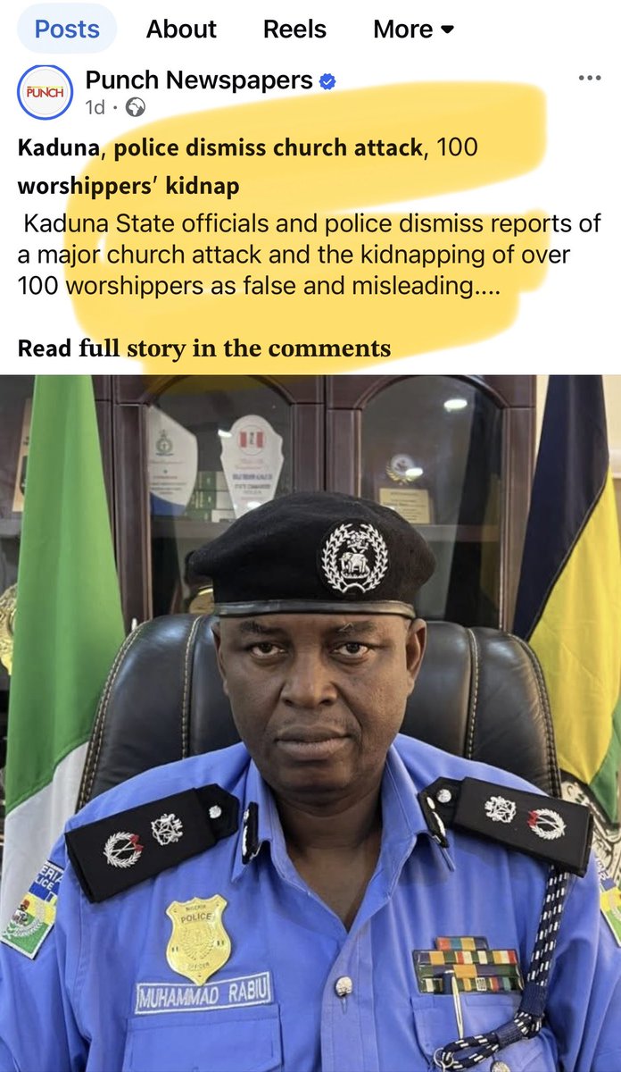 DrCroc28's tweet image. Please, save the name, this is Alhaji Muhammad Rabiu, the Kaduna State Police Commissioner who denied the kidnapping of over 177 Christians worshippers in the Church (Kaduna State Nigeria 🇳🇬) by Fulani-Islamist terrorists 

He didn’t just deny it, he threatened to go after the…